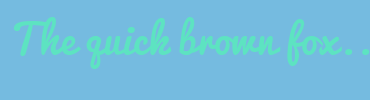 Image with Font Color 5DE3C1 and Background Color 75BBE0